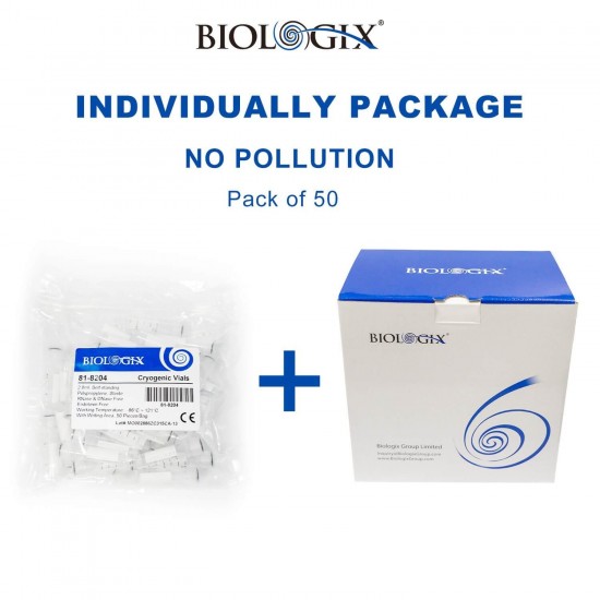 2ml Cryogenic Vials, Lab Vials for Low Temperature Storage, 50/Bag, 500/Pack, 2000/Case 2ml Cryogenic Vials, Lab Vials for Low Temperature Storage, 50/Bag, 500/Pack, 2000/Case